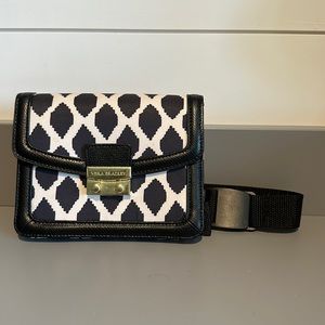 Vera Bradley Tess Ikat spot Black Fanny Pack Bum Bag